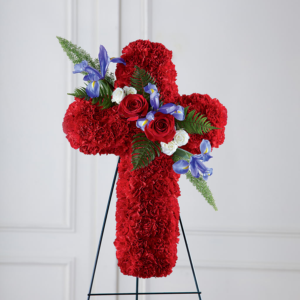 Faithful Hero Floral Cross – PAUL'S FLOWERS, Charlottetown PE