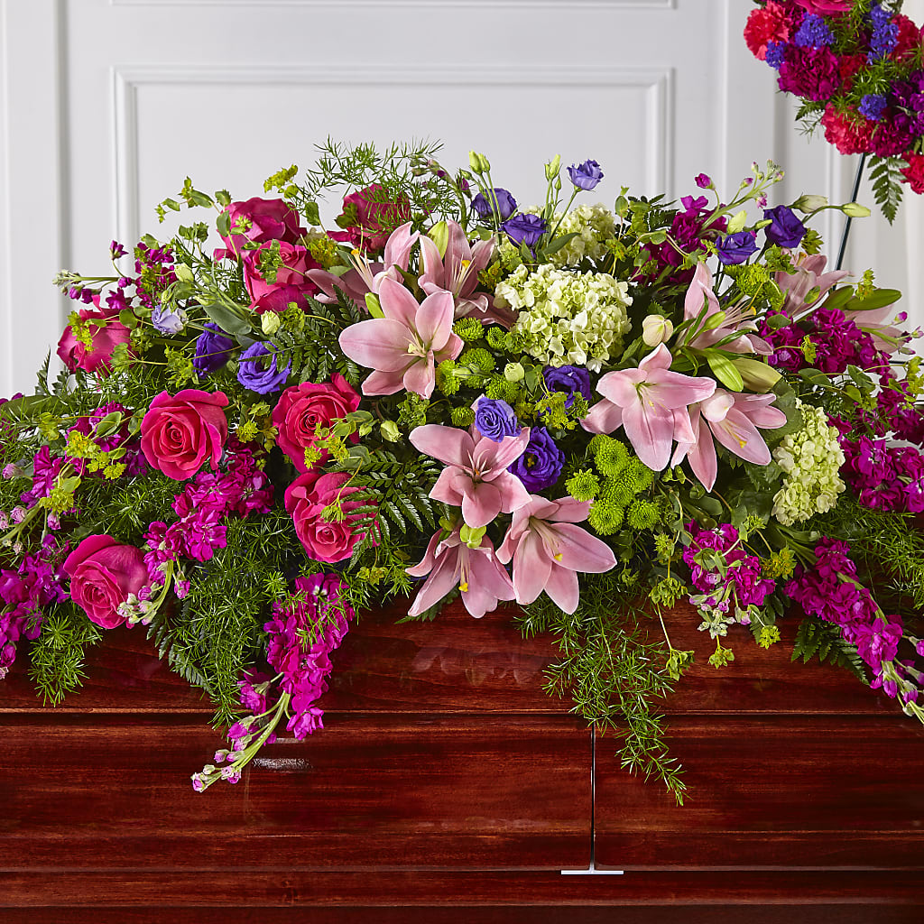 Radiant Tribute Casket Spray – PAUL'S FLOWERS, Charlottetown PE