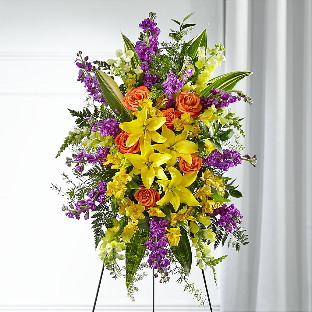 Thoughtful Prayers Standing Spray – PAUL'S FLOWERS, Charlottetown PE