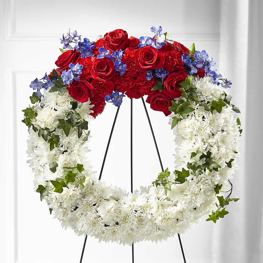 Patriotic Passion Wreath – PAUL'S FLOWERS, Charlottetown PE