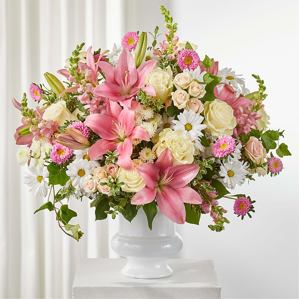 Empathetic Blooms Urn Arrangement – PAUL'S FLOWERS, Charlottetown PE