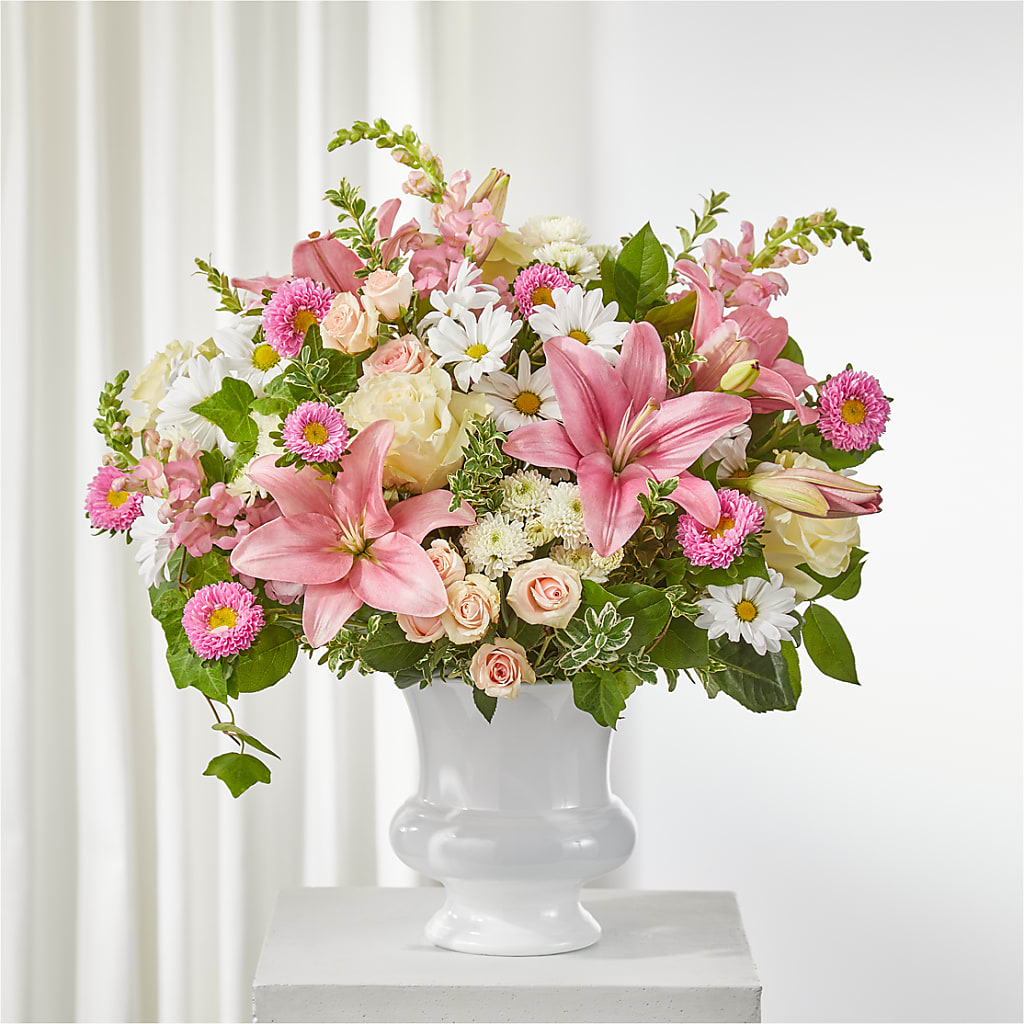 Empathetic Blooms Urn Arrangement – PAUL'S FLOWERS, Charlottetown PE