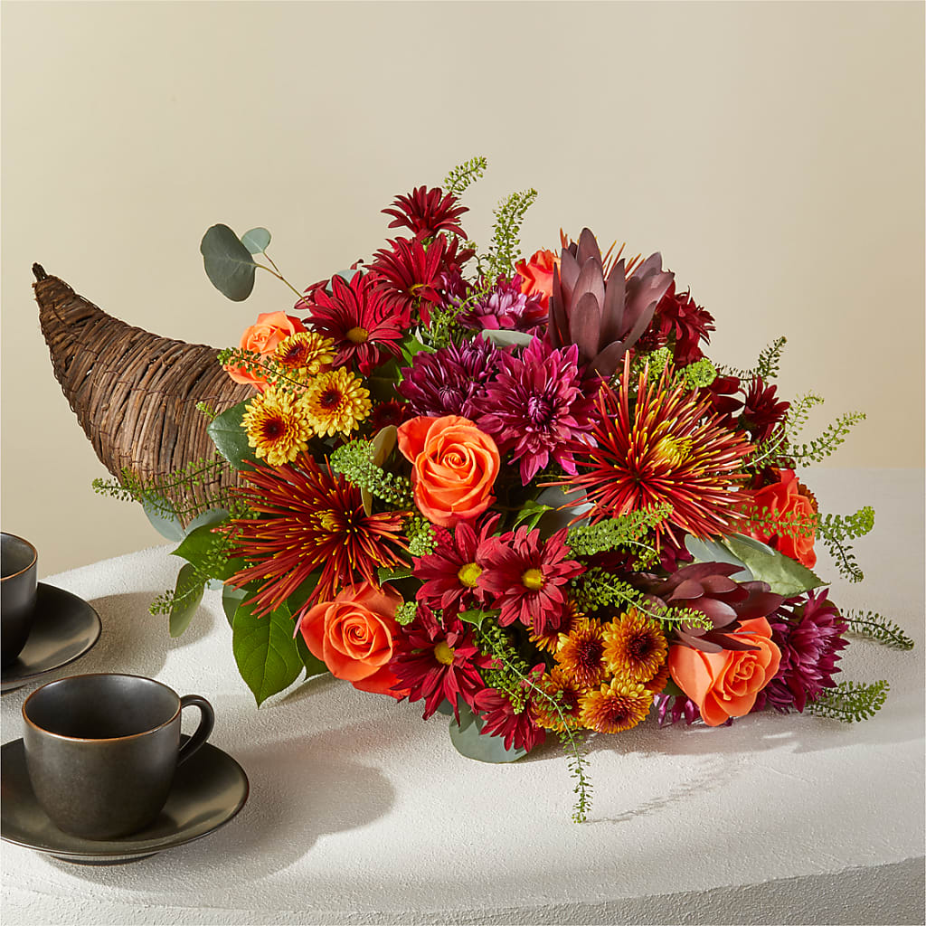 Autumn Herald Cornucopia – PAUL'S FLOWERS, Charlottetown PE