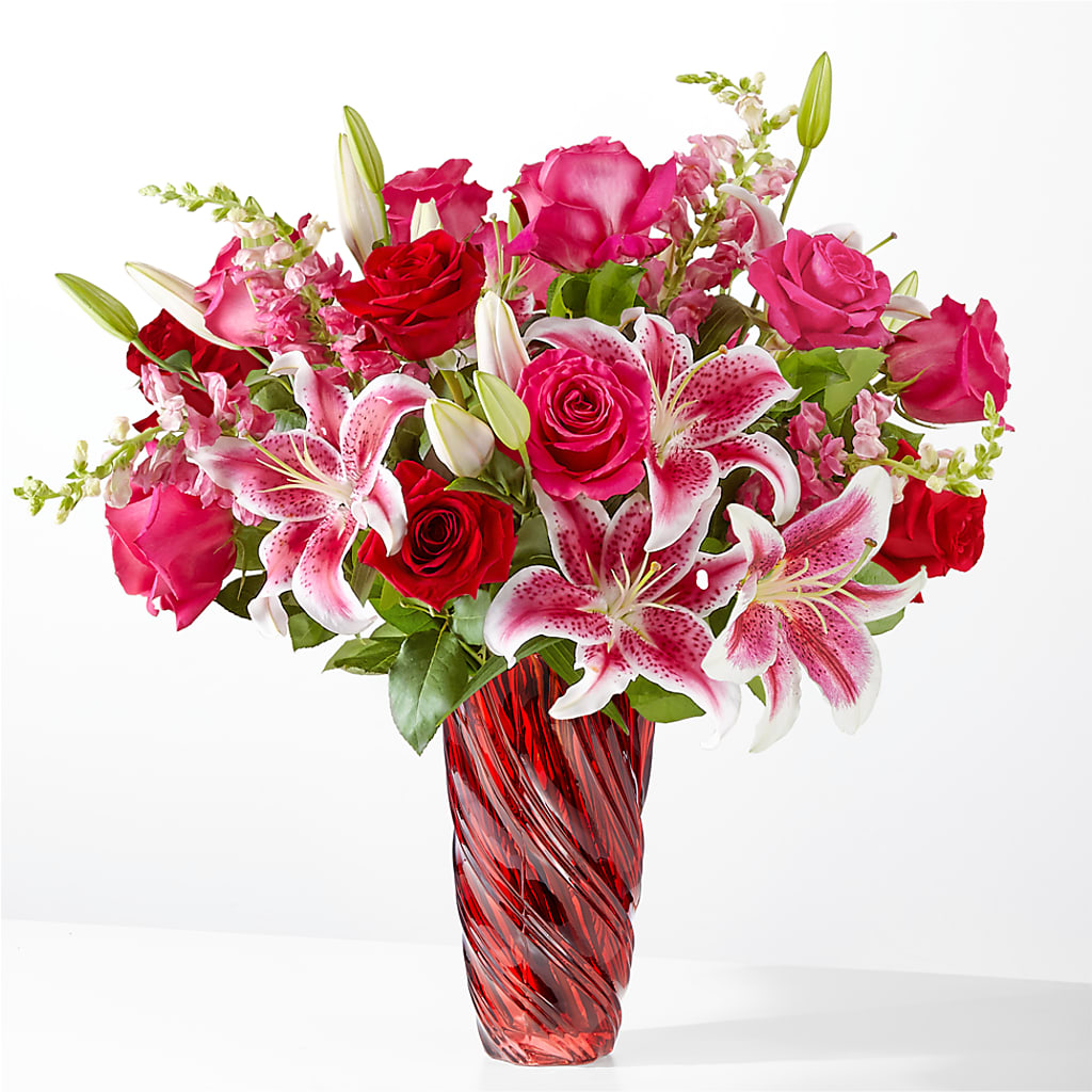 Always You Bouquet with Luxe Swirl Vase – PAUL'S FLOWERS, Charlottetown PE