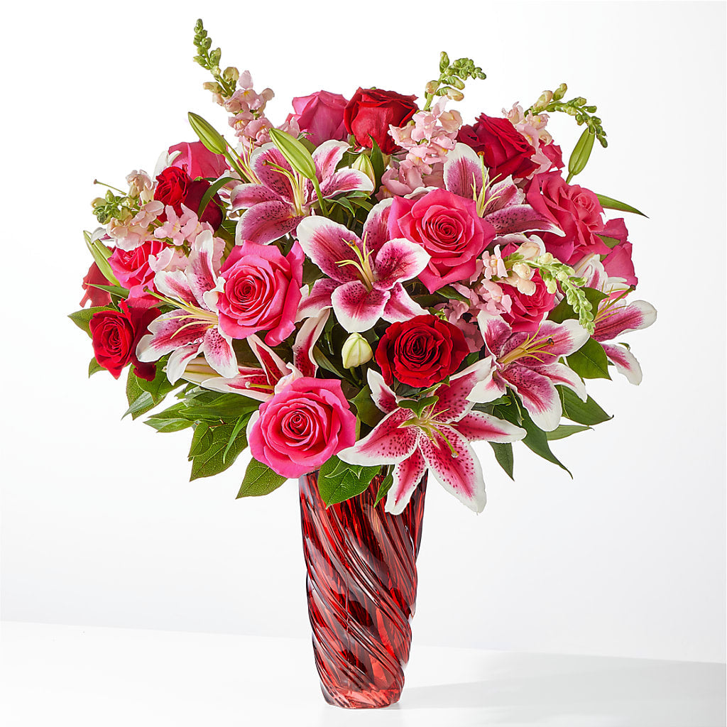 Always You Bouquet with Luxe Swirl Vase – PAUL'S FLOWERS, Charlottetown PE