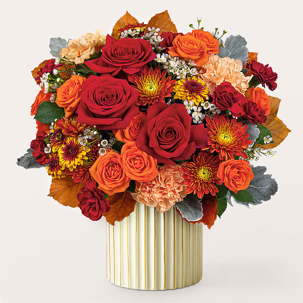 Merlot Bouquet with Ivory Vase – PAUL'S FLOWERS, Charlottetown PE