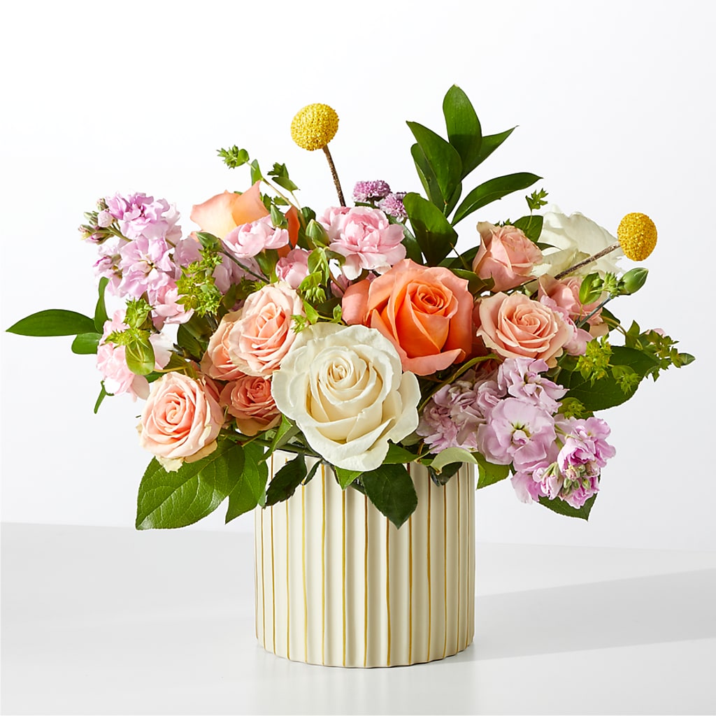 French Market Bouquet with Ivory Vase – PAUL'S FLOWERS, Charlottetown PE