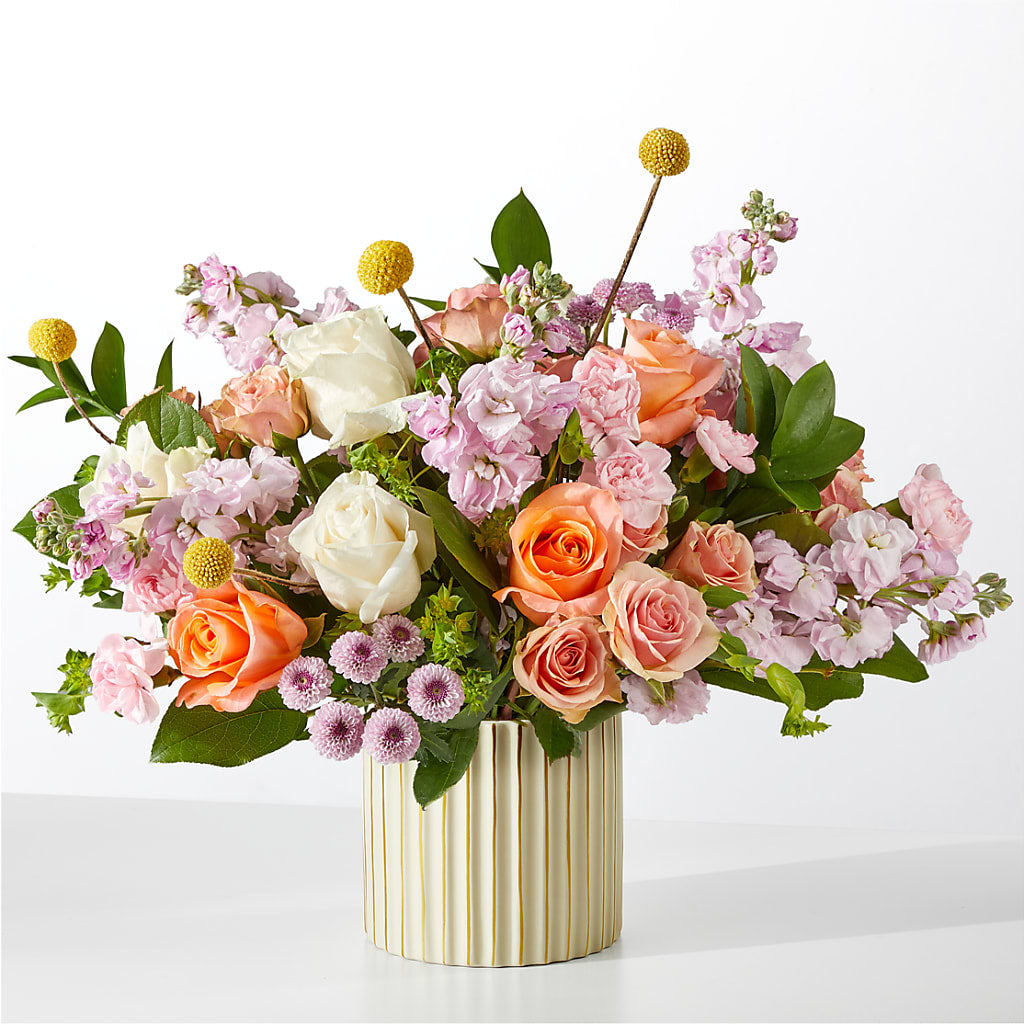 French Market Bouquet with Ivory Vase – PAUL'S FLOWERS, Charlottetown PE