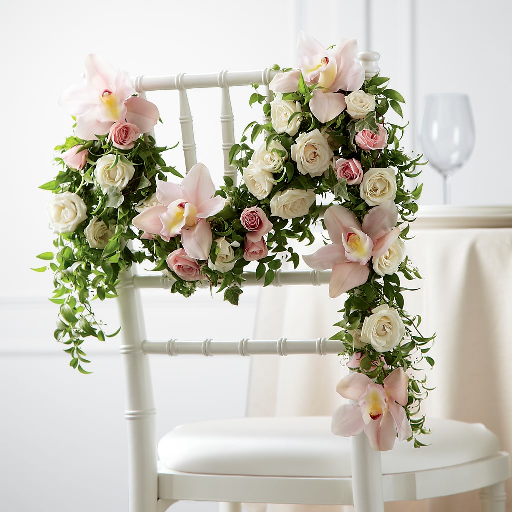 Orchid Rose Chair Décor – PAUL'S FLOWERS, Charlottetown PE