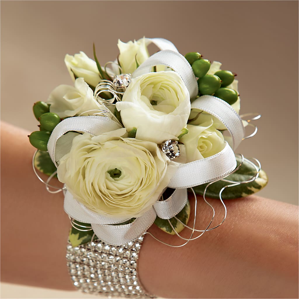 White Wedding Corsage – PAUL'S FLOWERS, Charlottetown PE