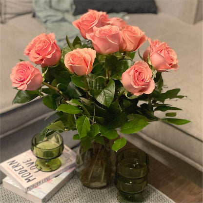 Long Stem Pink Rose Bouquet – PAUL'S FLOWERS, Charlottetown PE