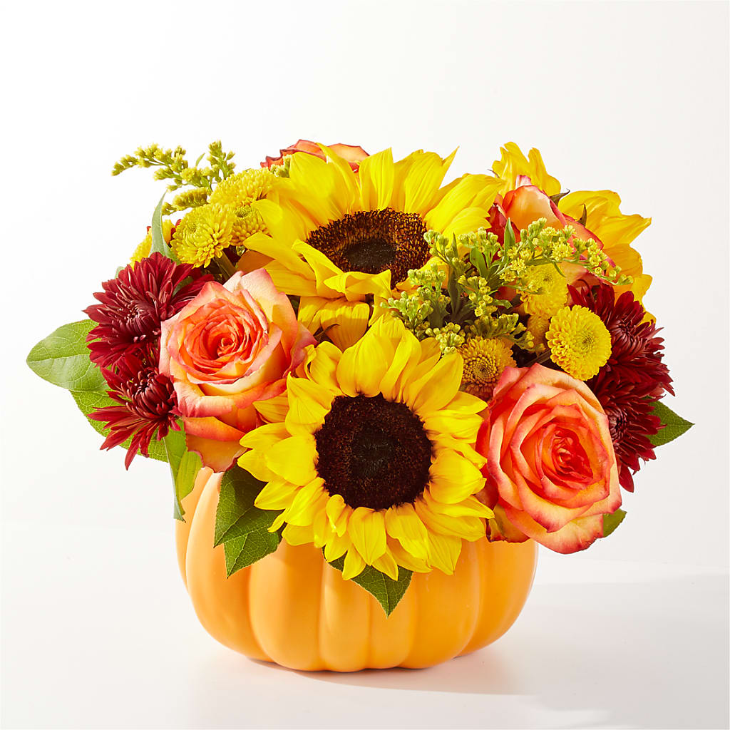 Bouquet de citrouilles à la courge dorée