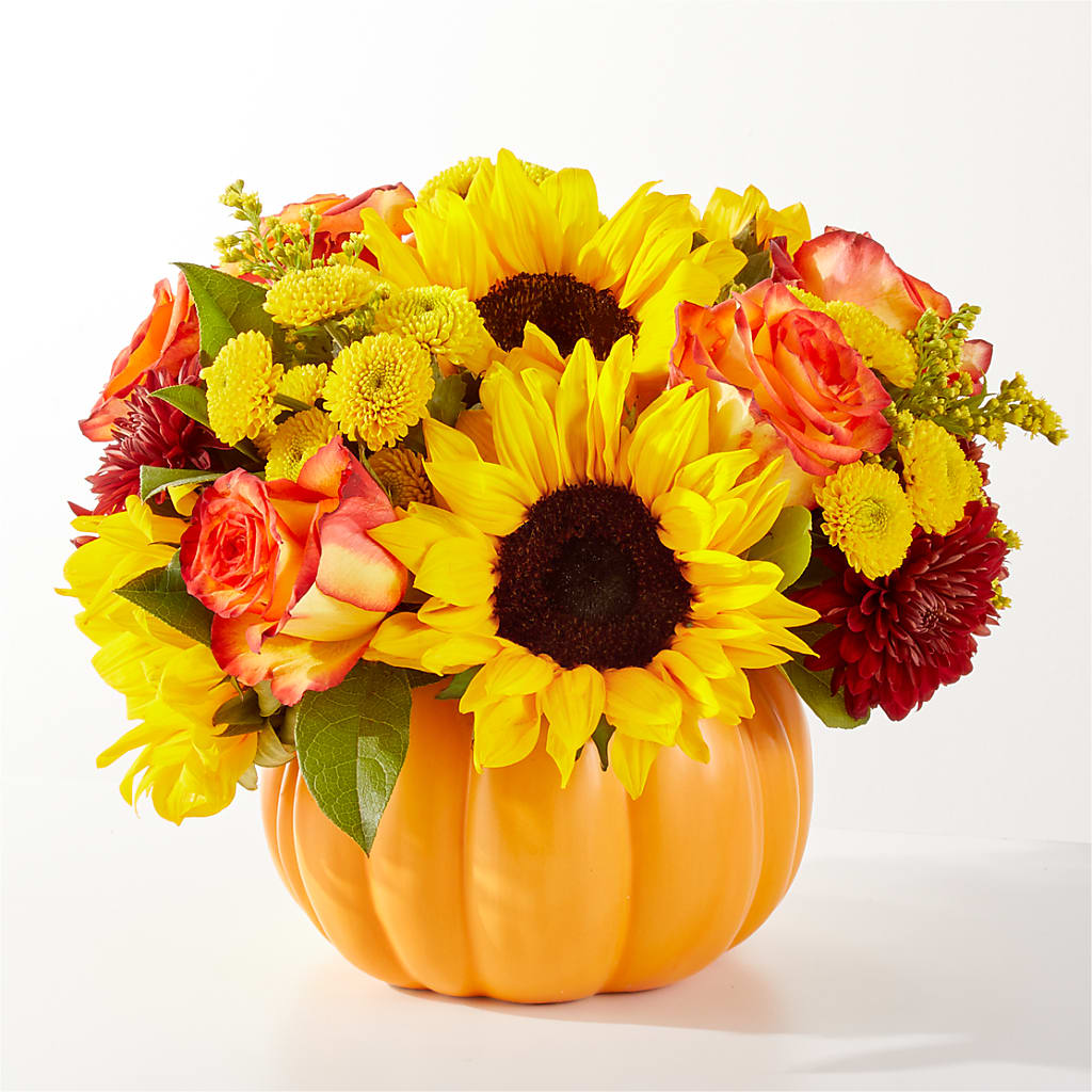 Bouquet de citrouilles à la courge dorée