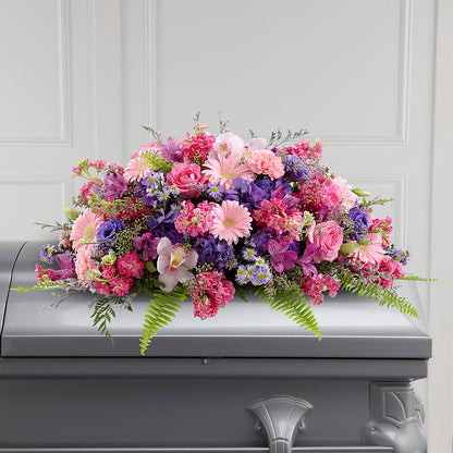 Glorious Garden Casket Spray – PAUL'S FLOWERS, Charlottetown PE