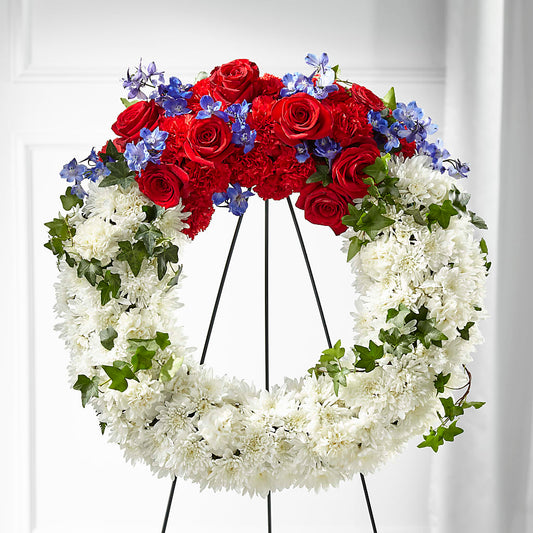 Patriotic Passion Wreath – PAUL'S FLOWERS, Charlottetown PE
