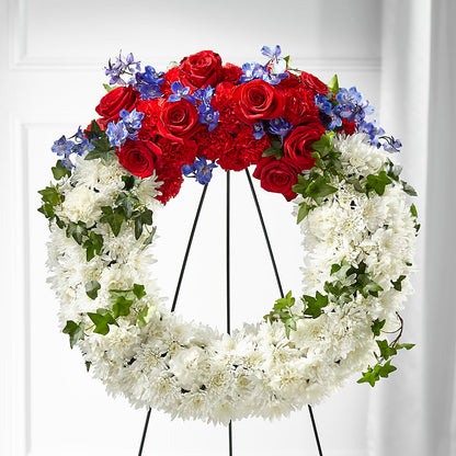 Patriotic Passion Wreath – PAUL'S FLOWERS, Charlottetown PE