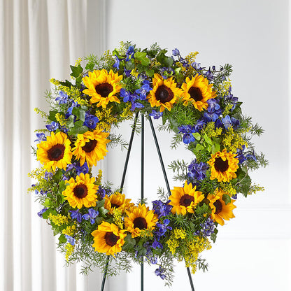 Bright Rays Wreath – PAUL'S FLOWERS, Charlottetown PE