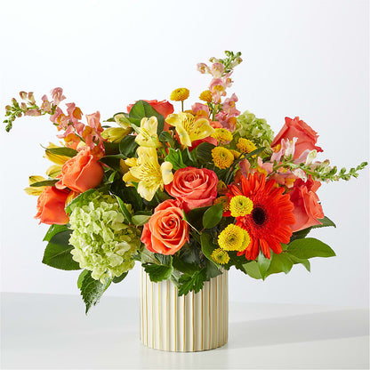 Autumn Sunshine Bouquet with Ivory Vase – PAUL'S FLOWERS, Charlottetown PE