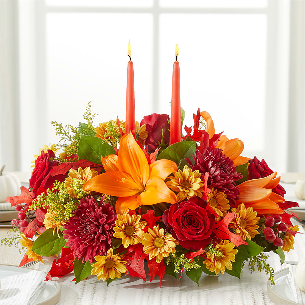 Autumn's Embrace Centerpiece – PAUL'S FLOWERS, Charlottetown PE